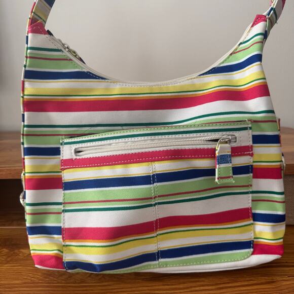 Festival Purse Colorful Colorful Stripe 90s Pockets Concert Travel Shoulder Bag - Picture 4 of 10